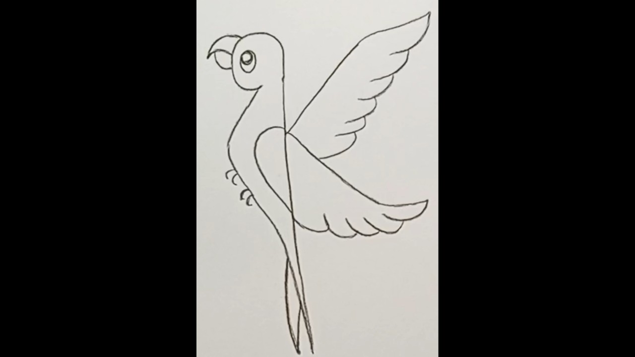 Easy bird drawing tutorial ||🦜🤫 #birdart #birddrawing #artist #viralart