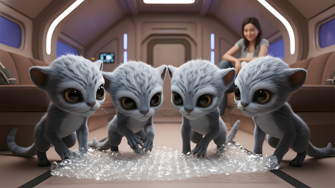 Predator Cubs Saw the Bubble Wrap and Liked It So Much That They Decided to Find Out How It’s Made