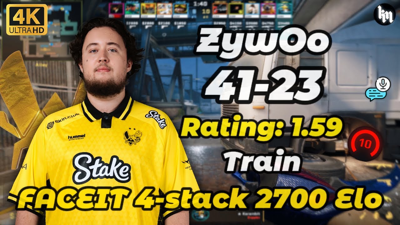 ZywOo (41-23) FACEIT 4-stack (Train) |  | Nov 20, 2025 #cs2 #zywoo