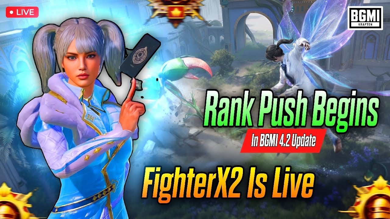 BGMI RANK PUSH  IN 4.2 Update Fighter X2 is live!🔥 #bgmi #live 