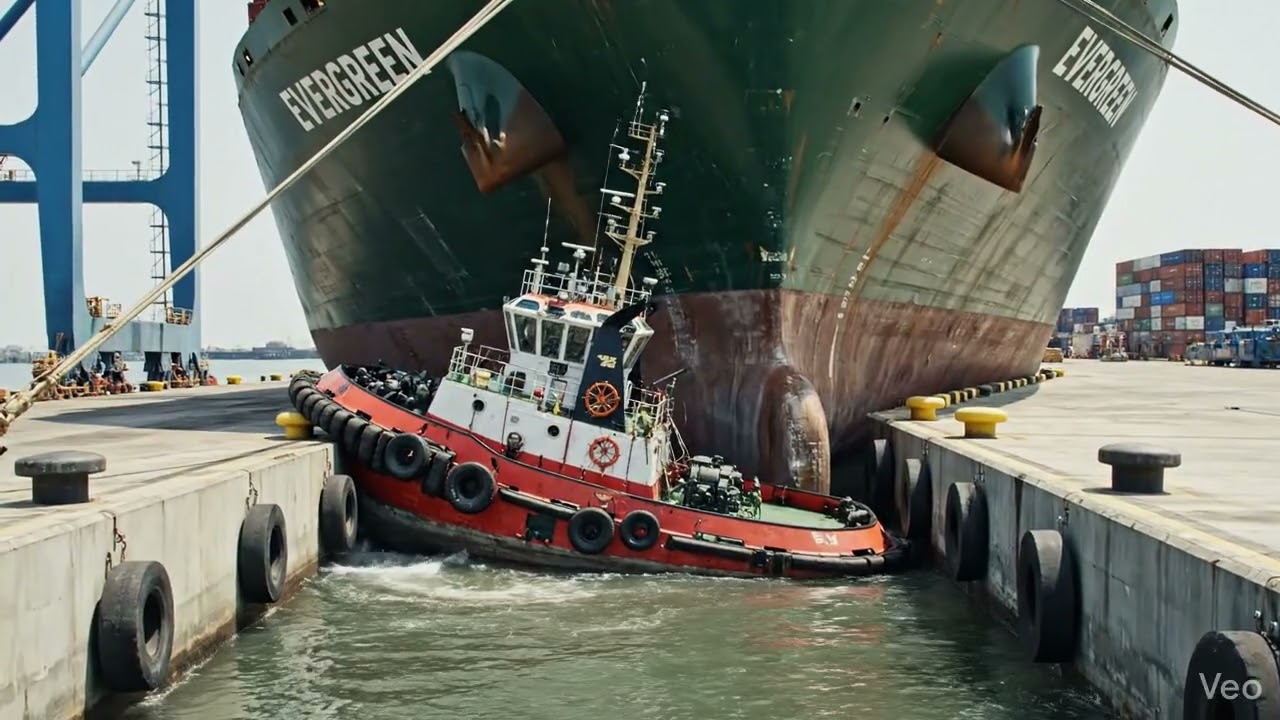 OMG CARGO SHIP HITS TUGBOAT
