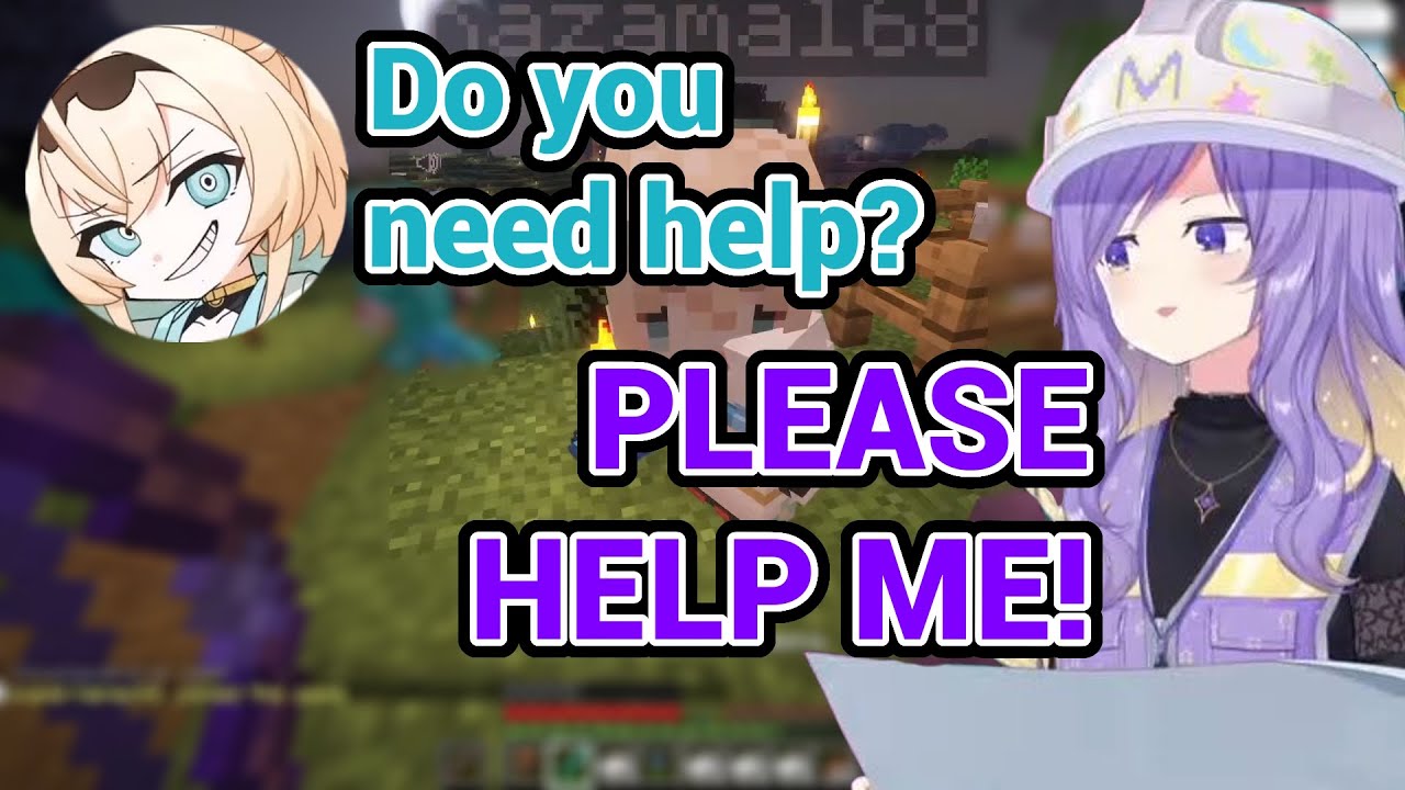 Moona Zenloss Journey with Iroha become Hero of The Day in Hololive Minecraft! Iroha English Cute!!