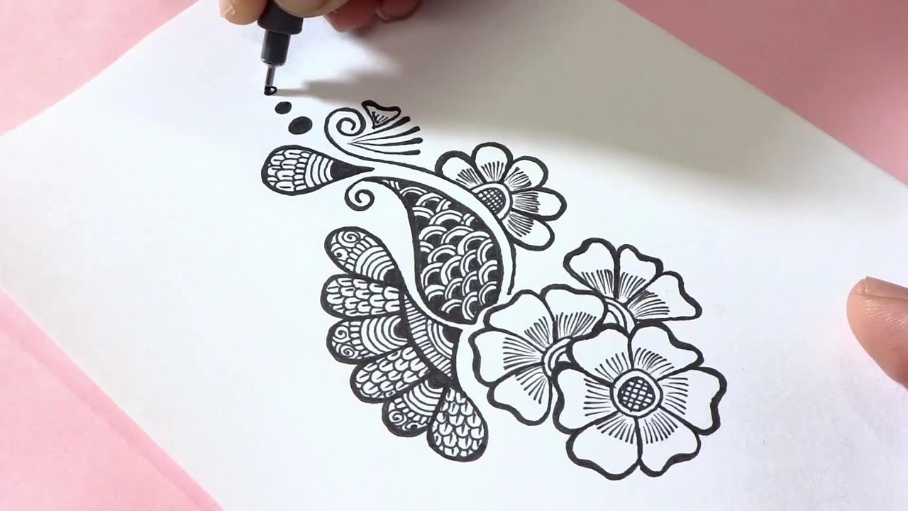 Easy Henna Mehndi Design/Doodle