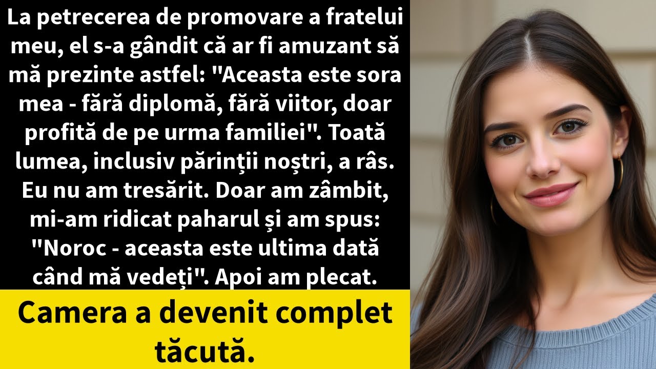 La petrecerea de promovare a fratelui meu, el s-a gândit că ar fi amuzant să mă prezinte astfel: