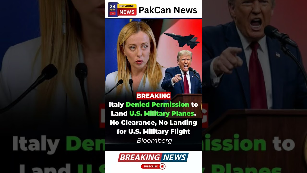 Italy Blocks U.S. War Flights &mdash; A Major NATO Signal?&rdquo;