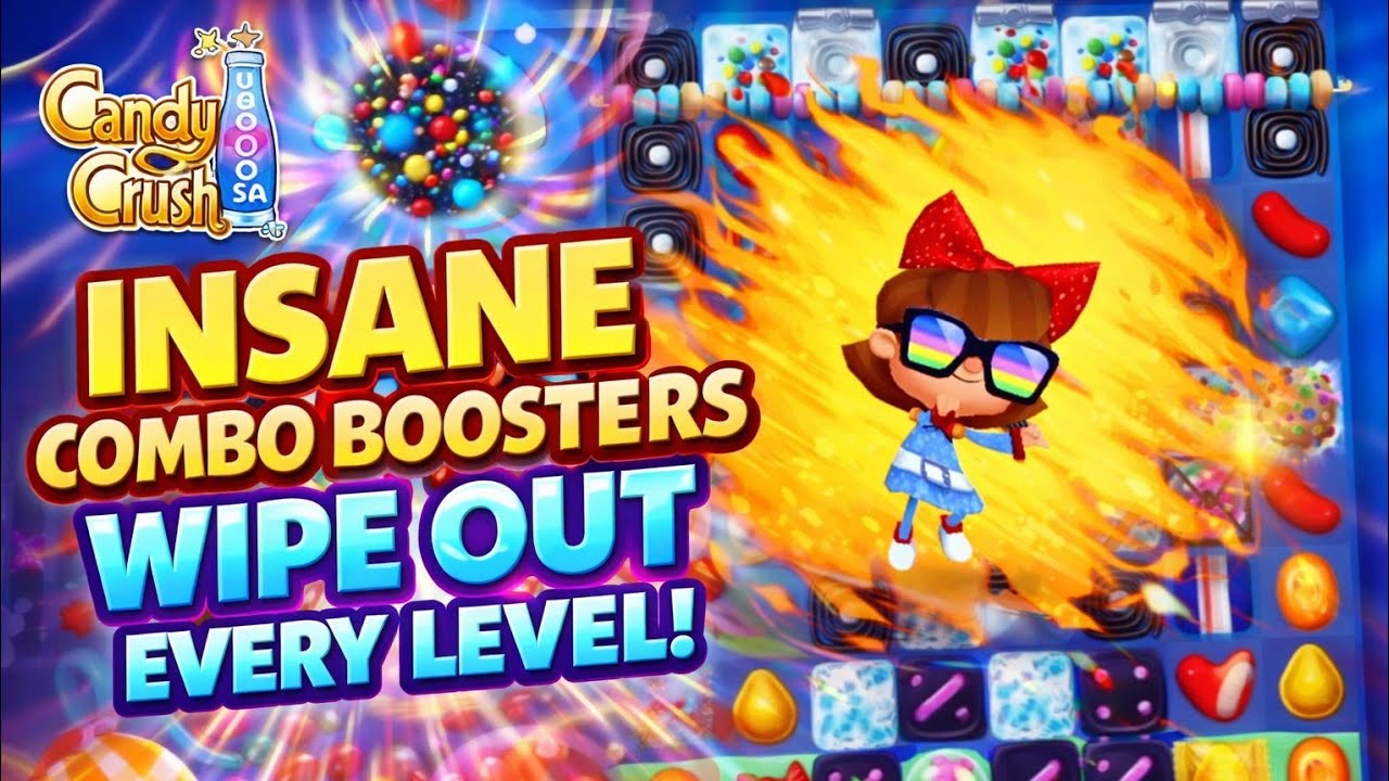 Candy Crush Soda Saga: INSANE COMBO BOOSTERS WIPE OUT EVERY LEVEL! (3 Stars Guaranteed!)