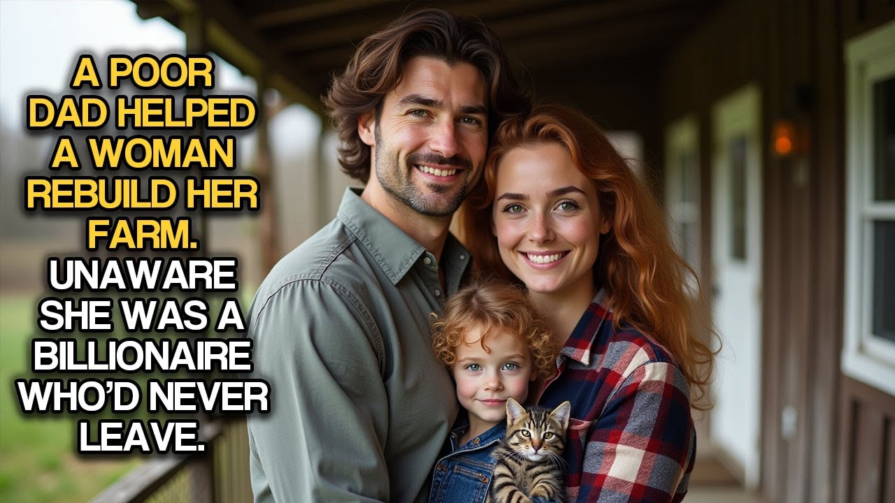 A Poor Dad Helped a Woman Rebuild Her Farm—Unaware She Was a Billionaire Who’d Never Leave