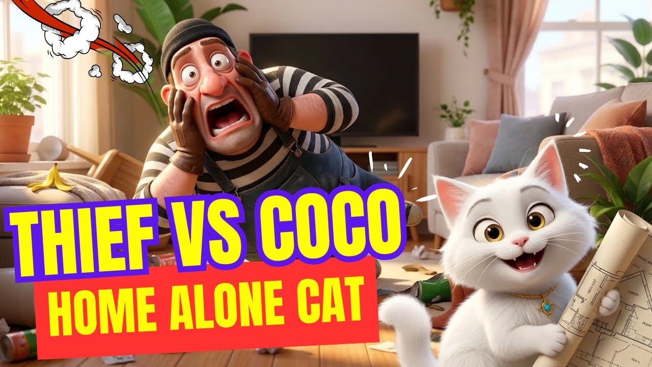Cat vs Thief - Coco Sets Traps for Burglar - Home Security