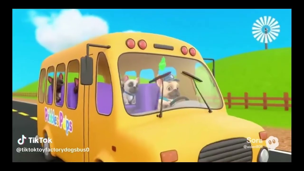 Pibble the wheels and on bus(sora ai)