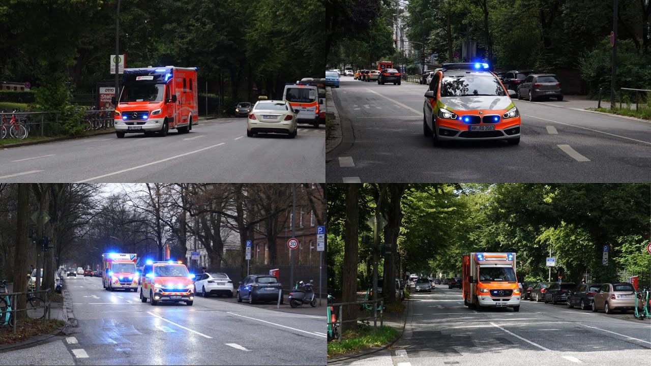 🏥[UKE Hamburg]🏥 UK Eppendorf Einsatzfahrten Sonderfahrzeuge, Rettungsdienst & Feuerwehr