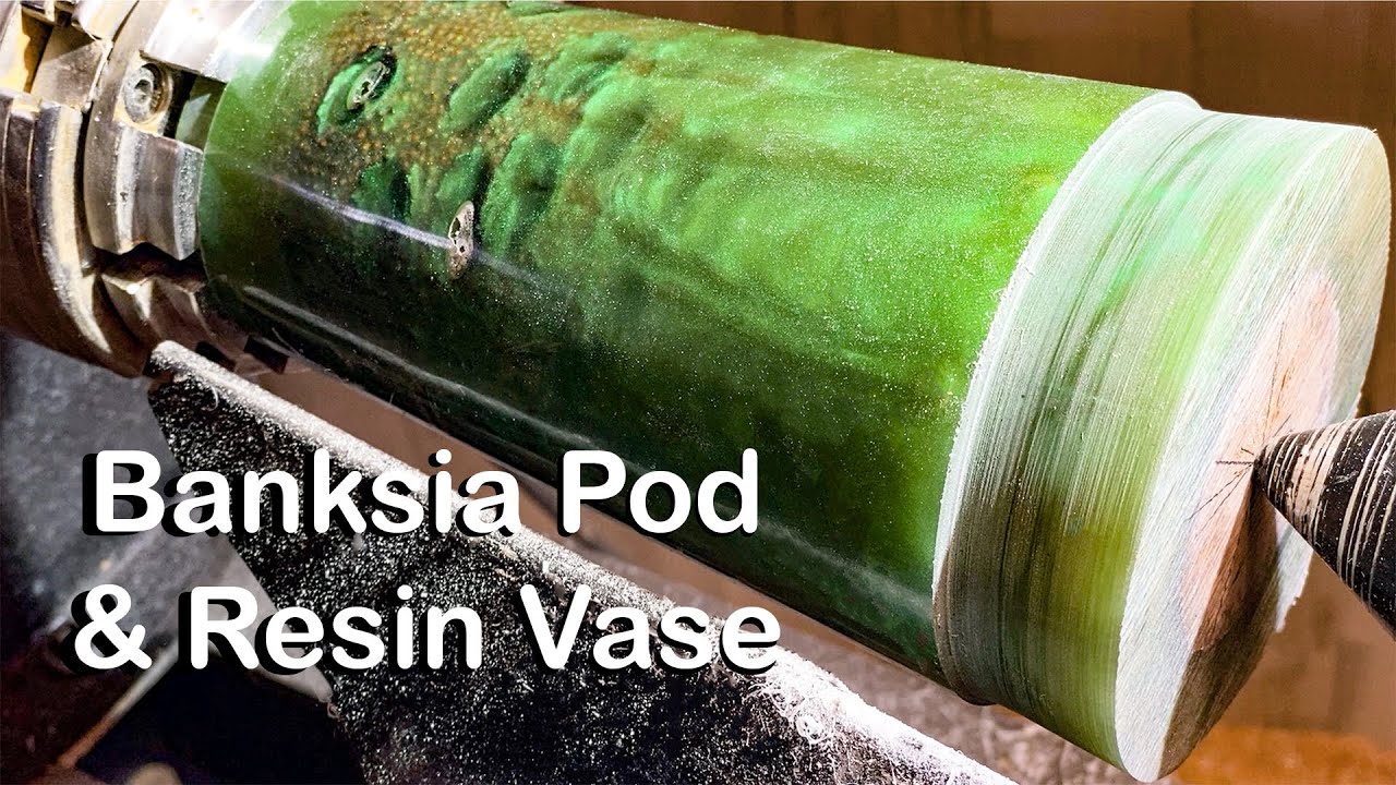 Woodturning - Banksia Pod & Resin Hybrid Vase