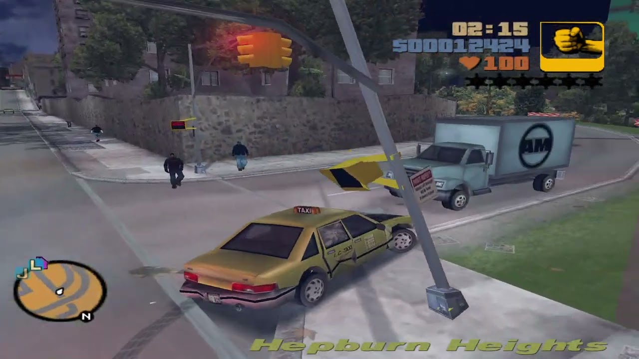GTA 3 - Driving a Taxi Car until Wasted!