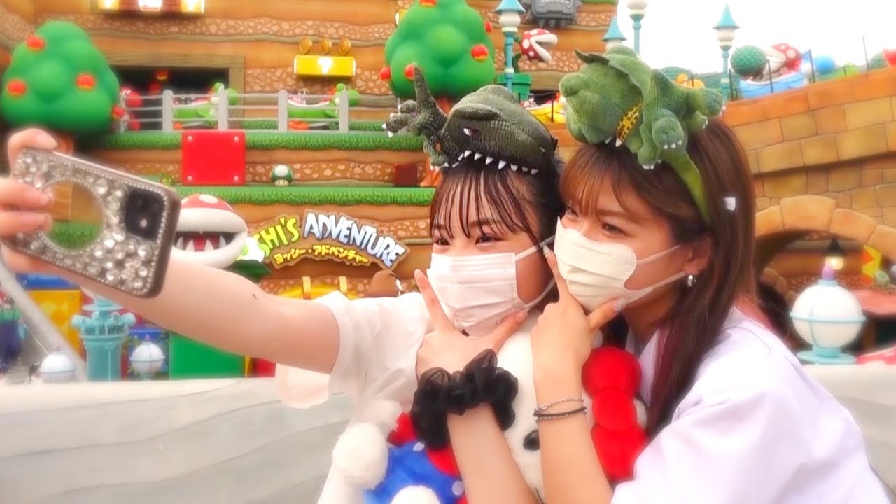 初コラボ!!ユニバであみかとひなたちゃんにいきなりtiktok踊らせてみたww