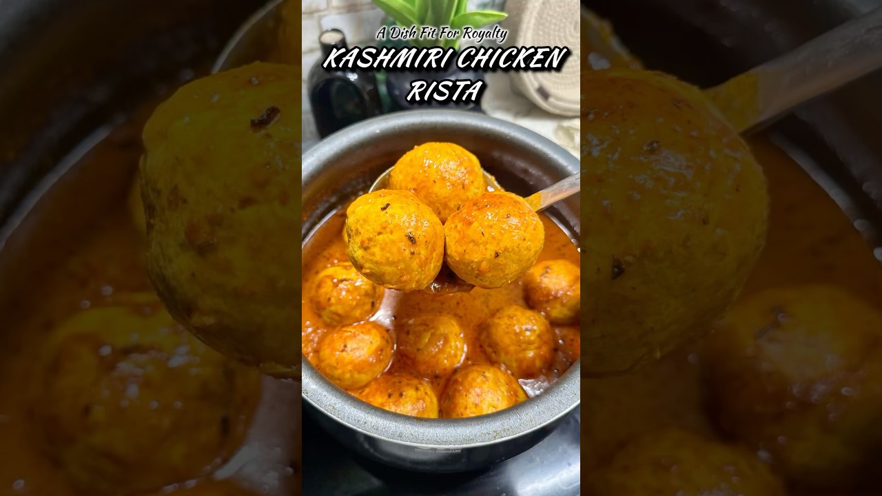 Kashmiri Chicken Rista|Wazwan Style|Juicy Chicken Balls In A Rich Spicy Gravy|Kashmiri Rista#shorts
