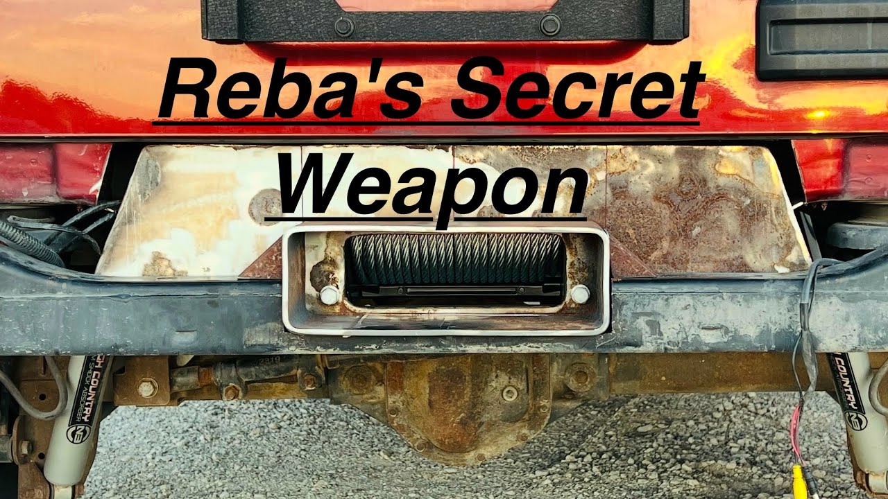 Reba's secret weapon!! Custom rear winch built 😎