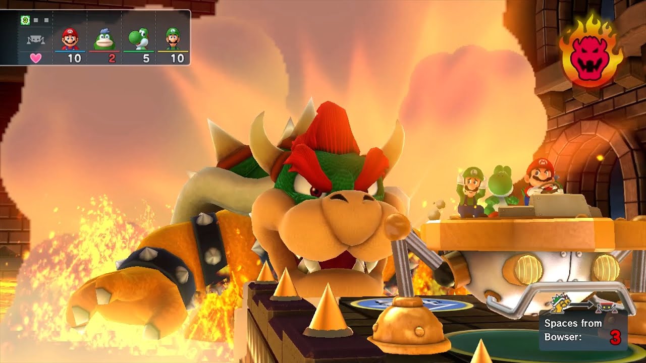 Mario Party 10 Bowser Party #638 Mario, Spike, Yoshi, Luigi Chaos Castle Master Difficulty