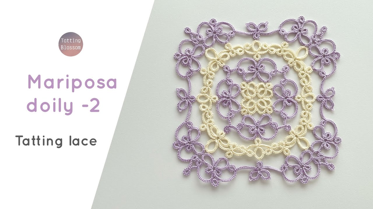 Mariposa doily-2, 나비 도일리 2편/ Tatting lace doily, 태팅레이스 무료도안 수밍