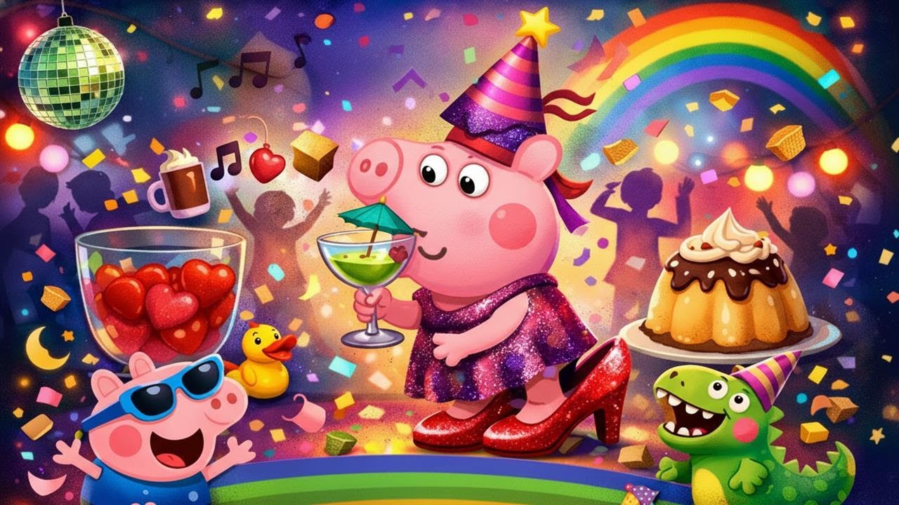 🎉 Peppa alla festa 🐷✨ Balli, risate e budino sotto le stelle! 🌟🥳