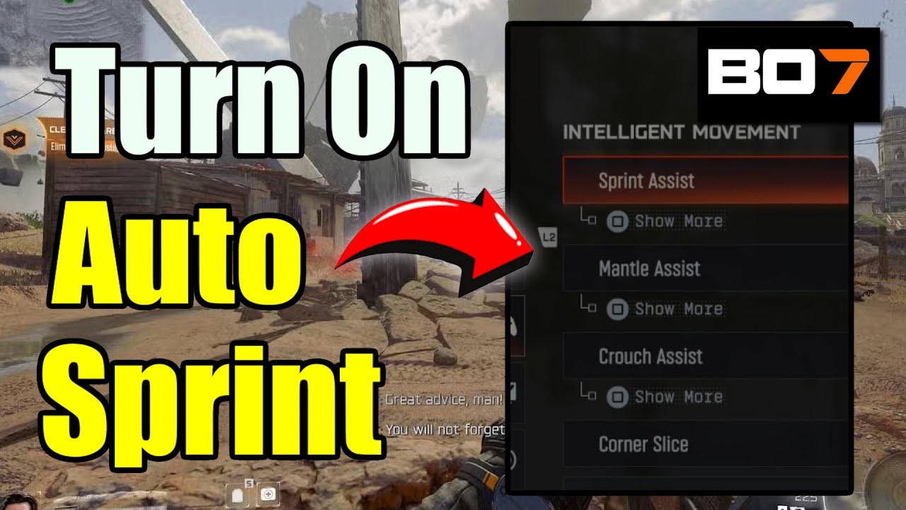 Как включить автоматический спринт в COD Black Ops 7 и спринт с движением вперёд (лучший способ)