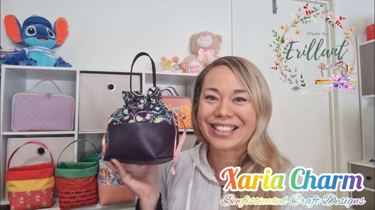 Bag making Tutorial - Xaria Charm by Sewfisticated Craft Designs, A beginners holiday drawstring bag