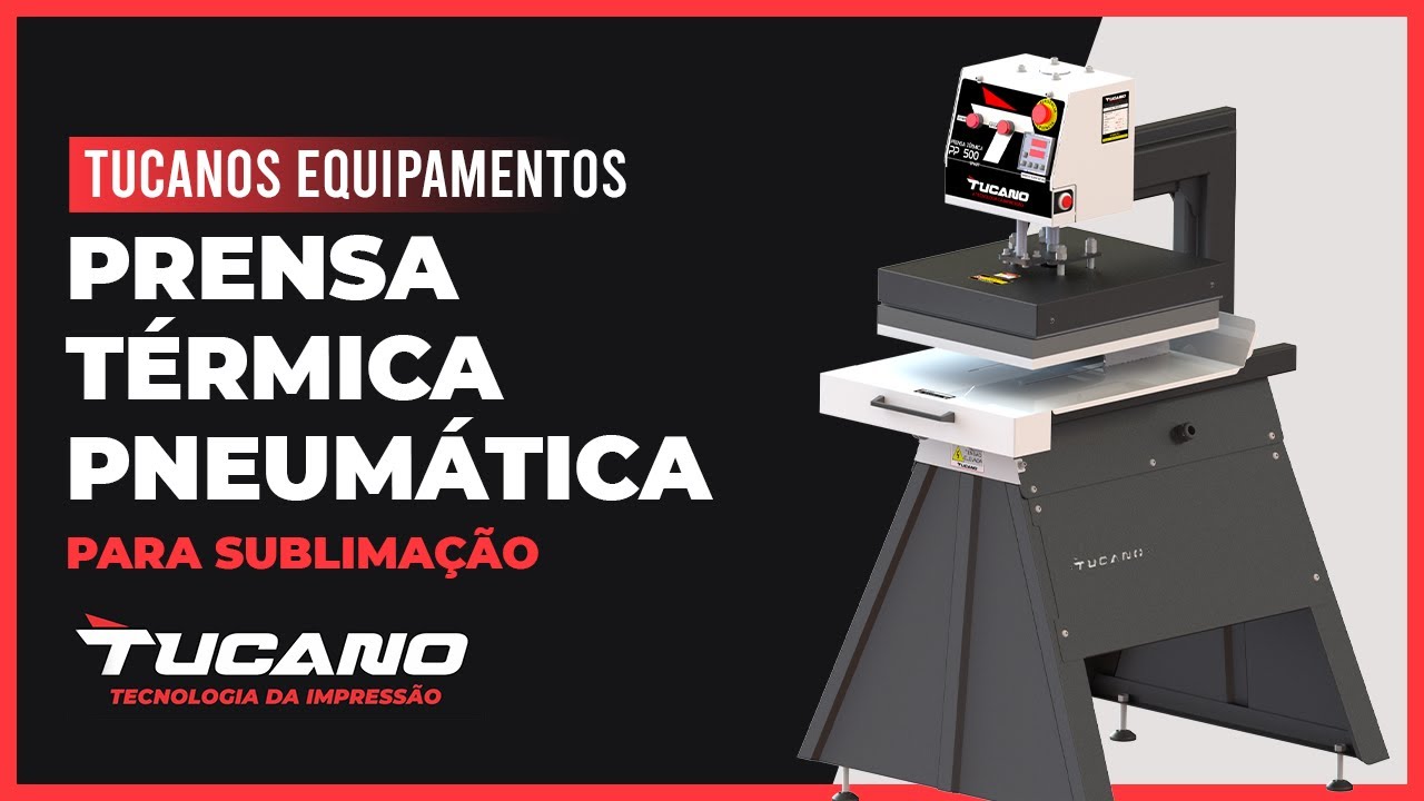 Prensa Termica Pneumatica para sublimacao - Tucano PP500 Smart Dual