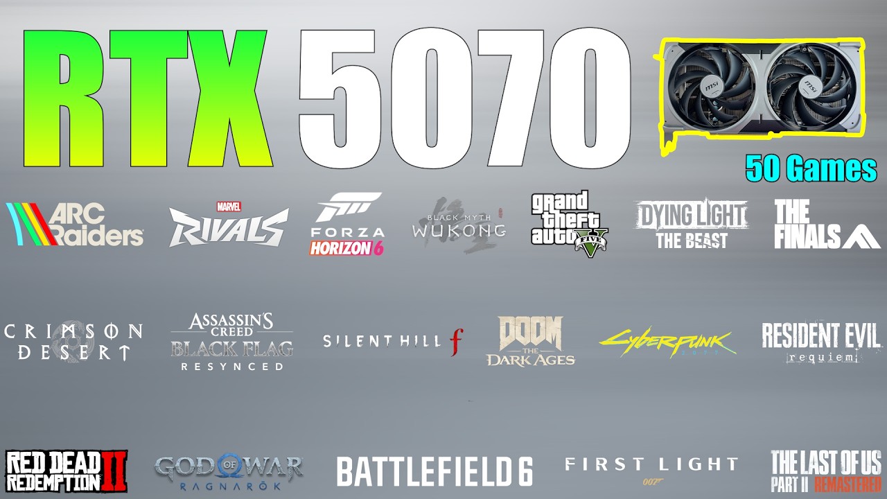 RTX 5070 &ndash; Is 12GB VRAM Really a Problem? (50 Games Tested)