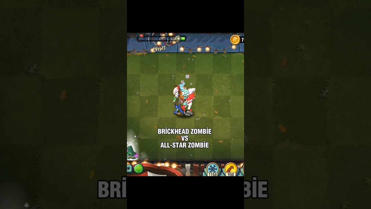 Brickhead Zombie VS All-Star Zombie #pvz2 #zombiesurvival #vs