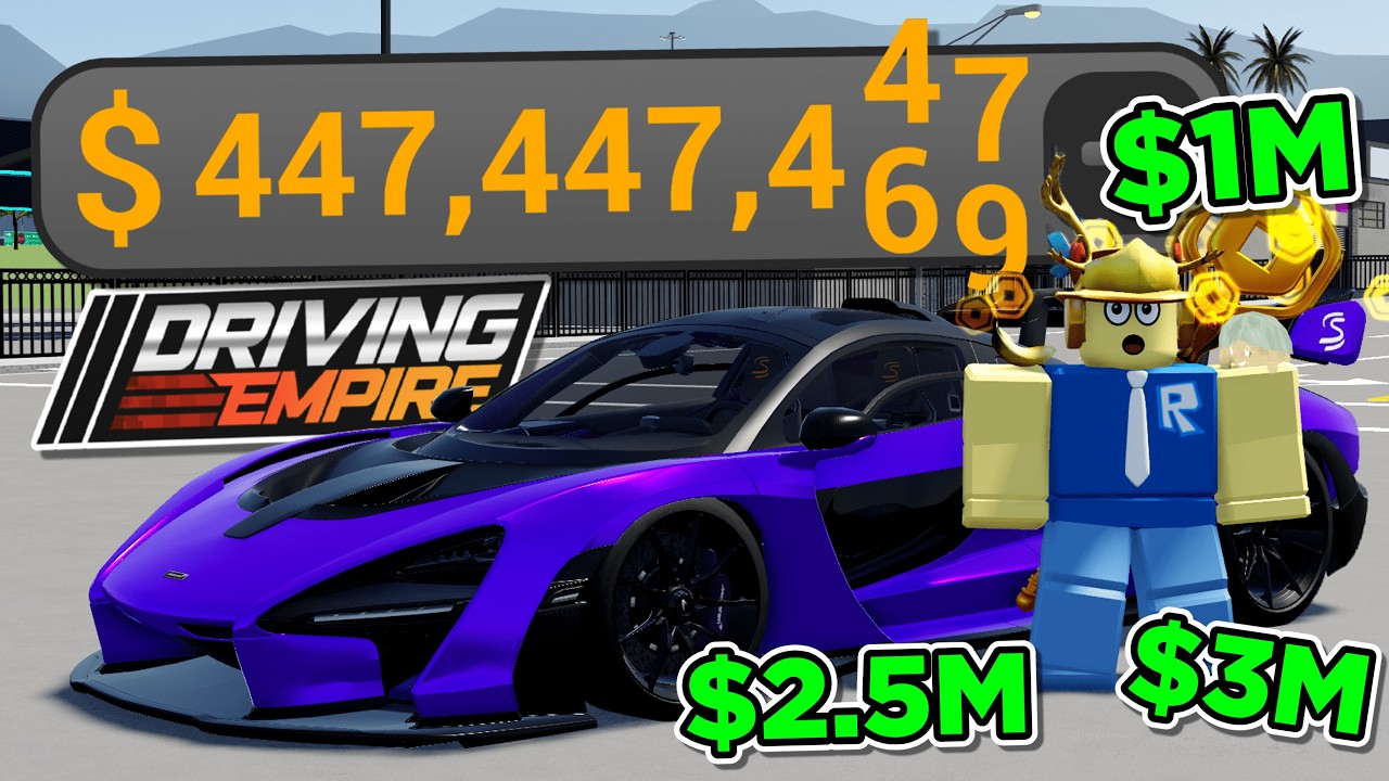 Как зарабатывать 8-10 *МИЛЛИОНОВ* долларов в день в Driving Empire!!
