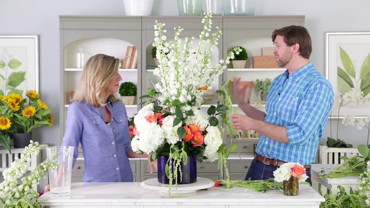 James Farmer on How to Use Floral Frogs: Tall and Dramatic Flower Arrangement