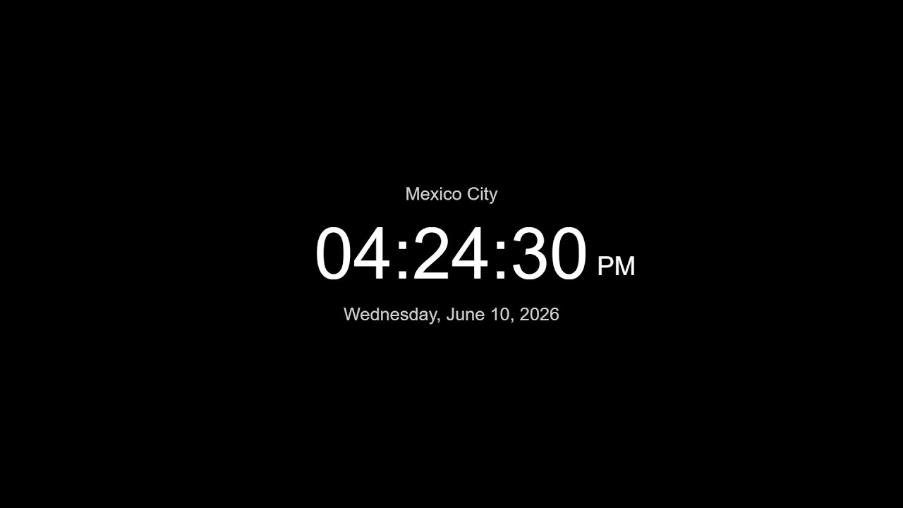 🔴 EN VIVO | Reloj / Hora actual en Ciudad de México / LIVE Mexico City Clock / What time is it now