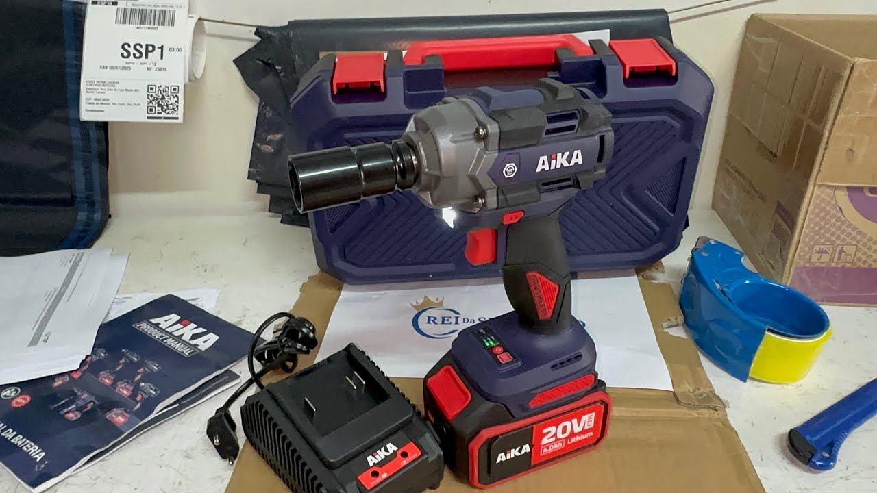 Chave De Impacto Prof. Aika 20v Ad-w500a 2Baterias 4.0ah REI DA SERRA COPO