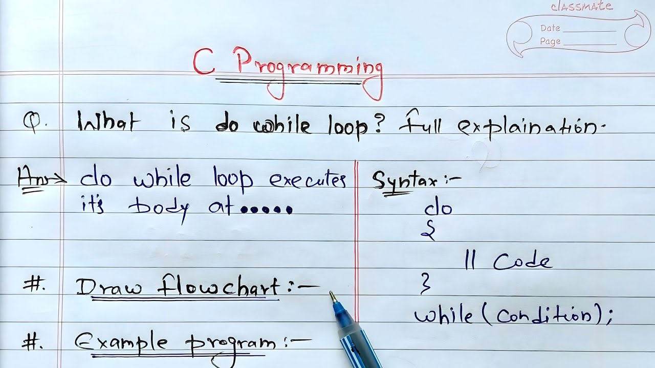Do While Loop in C Programming | #Dowhileloop
