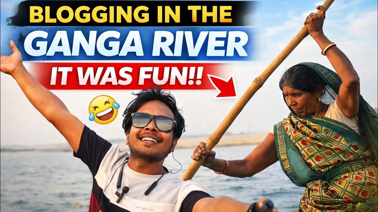 Ganga Nadi Me Full Masti|blogging In Tha Ganga River It Was Fun!!🏄🏊🚣 #vlog #funny 