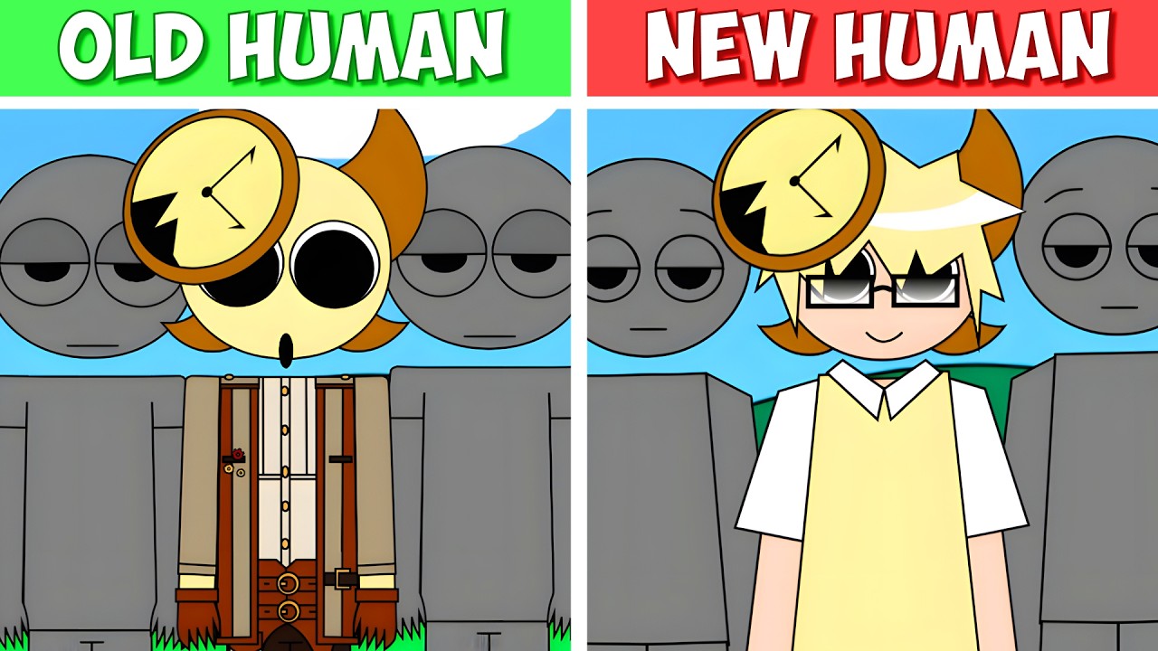 Sprunki - Pyramixed OLD Human vs NEW Human | Normal vs Horror