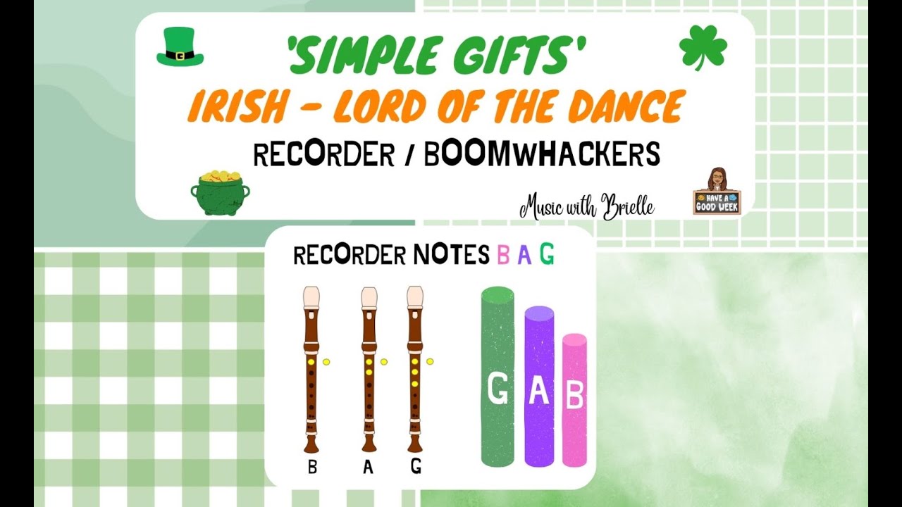 Simple Gifts - Recorder BAG