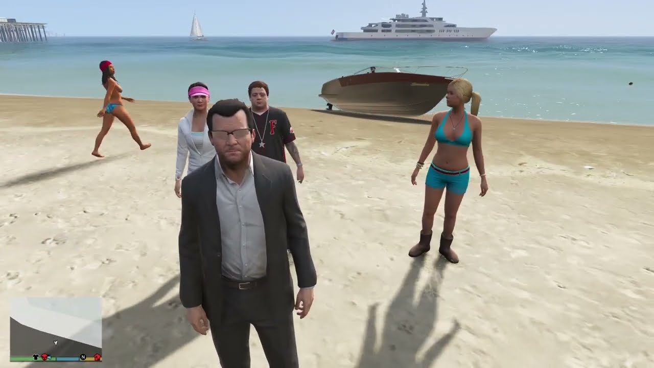 GTA V: Michael's Family 10 Star Cop Battle At Safari Hood + Escape