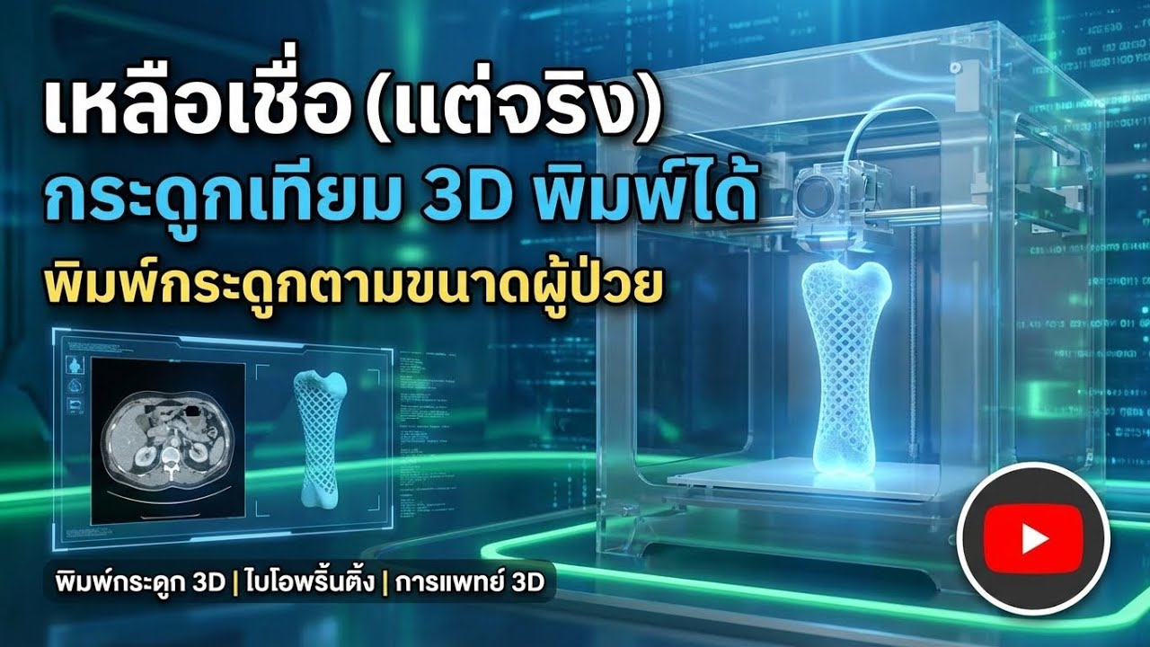 การพิมพ์กระดูก 3D: สร้างกระดูกเทียมตรงตามขนาดผู้ป่วย (เทคโนโลยีการแพทย์ล้ำหน้า)