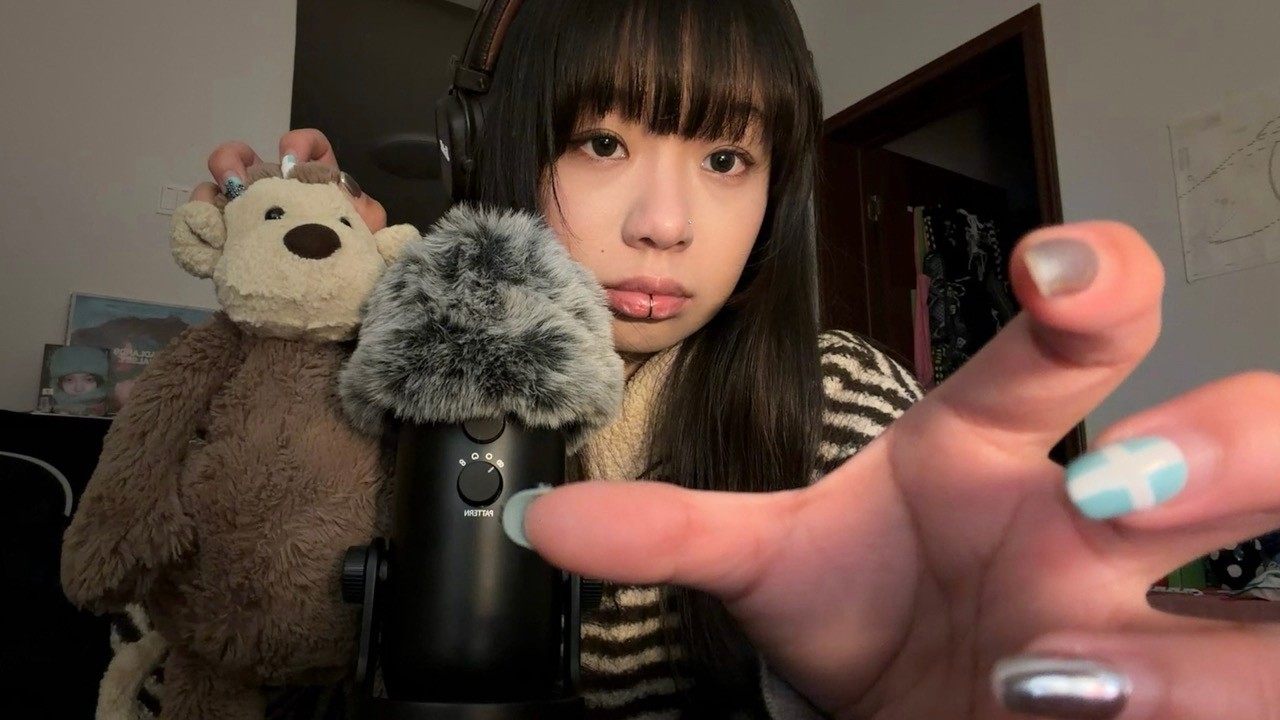 ASMR Brain Melting Scratching on Fluffy Mic and Your Face | massage you to sleep