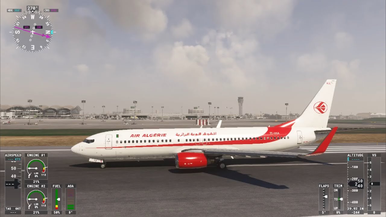 BOEING 737-800 AIR ALGERIE 🛫 DEPART : ALGER ( ALGERIE ) 🛬 ARRIVEE : MARSEILLE ( FRANCE )