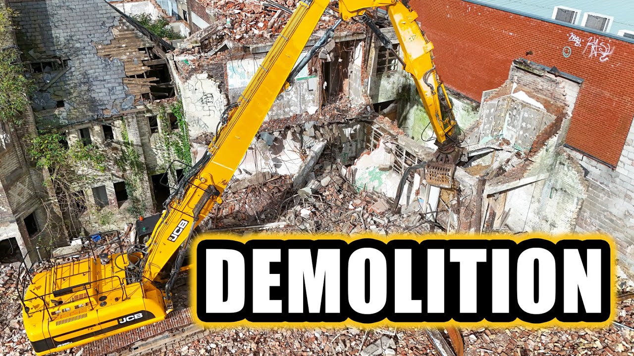 JCB High Reach Excavator Demolishes Building! More DESTRUCTION & OBLITERATION! 💥 #jcb #excavator