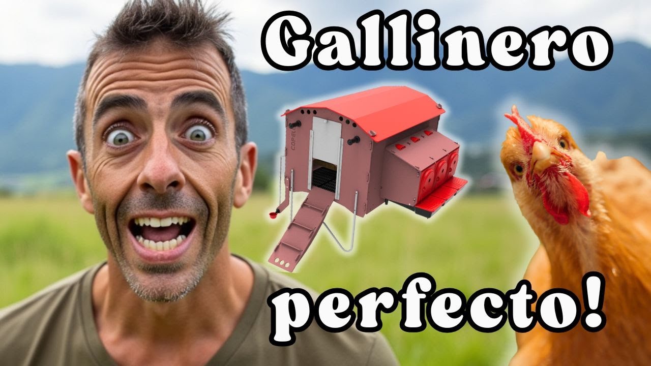 ⬆️ Gallinero móvil Red Roof: resistente, ecológico y fácil de mover