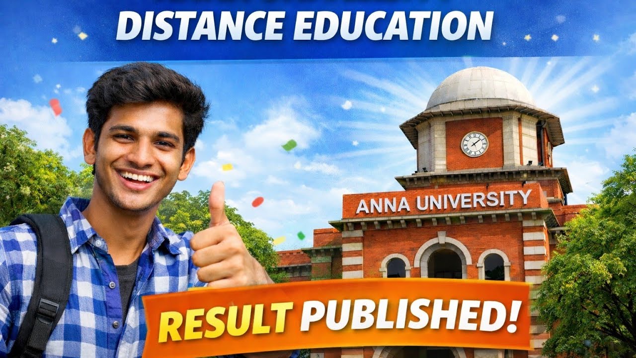 BREAKING : Anna University Distance Education semester exam result published now 🎉👏💐