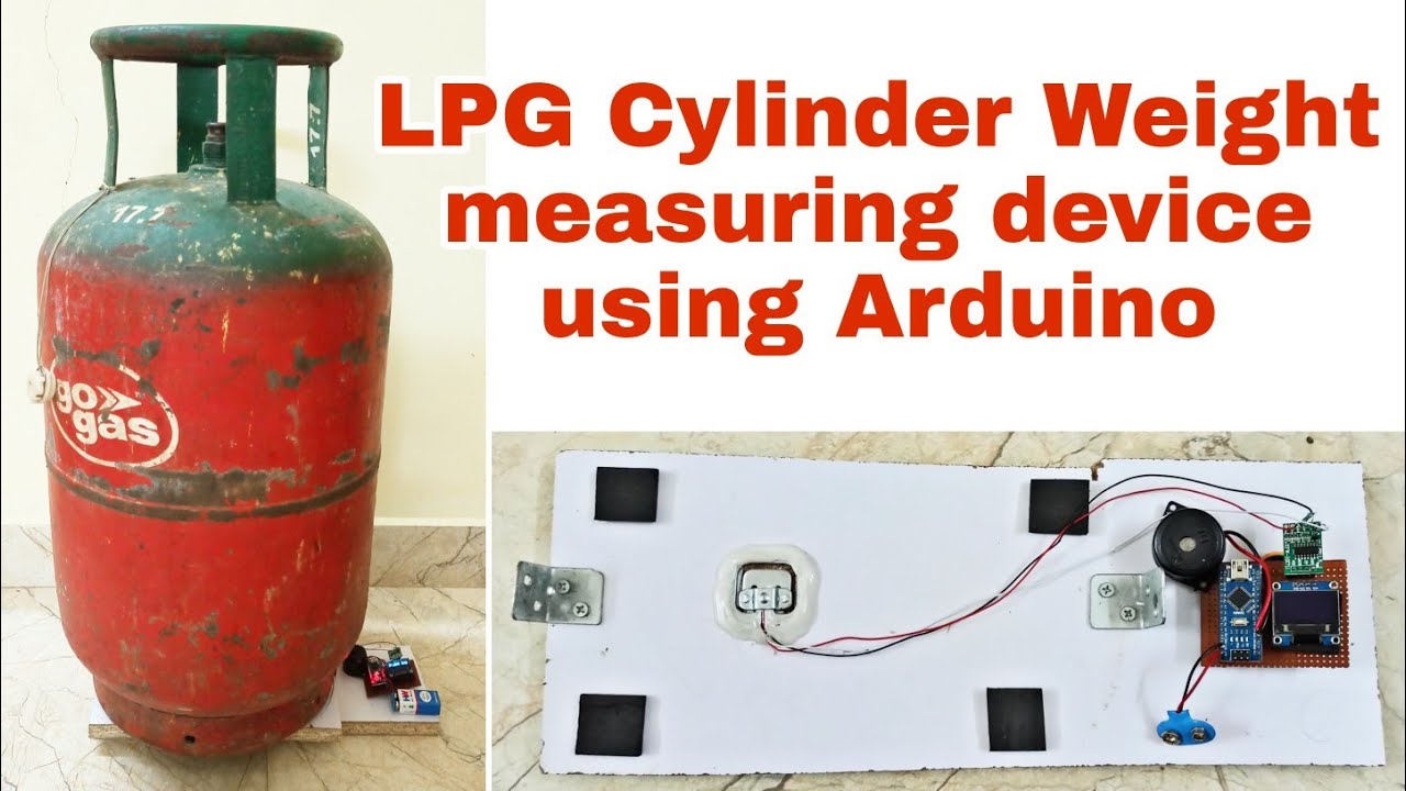 LPG Cylinder weight measuring device using Arduino & Low Gas Alert