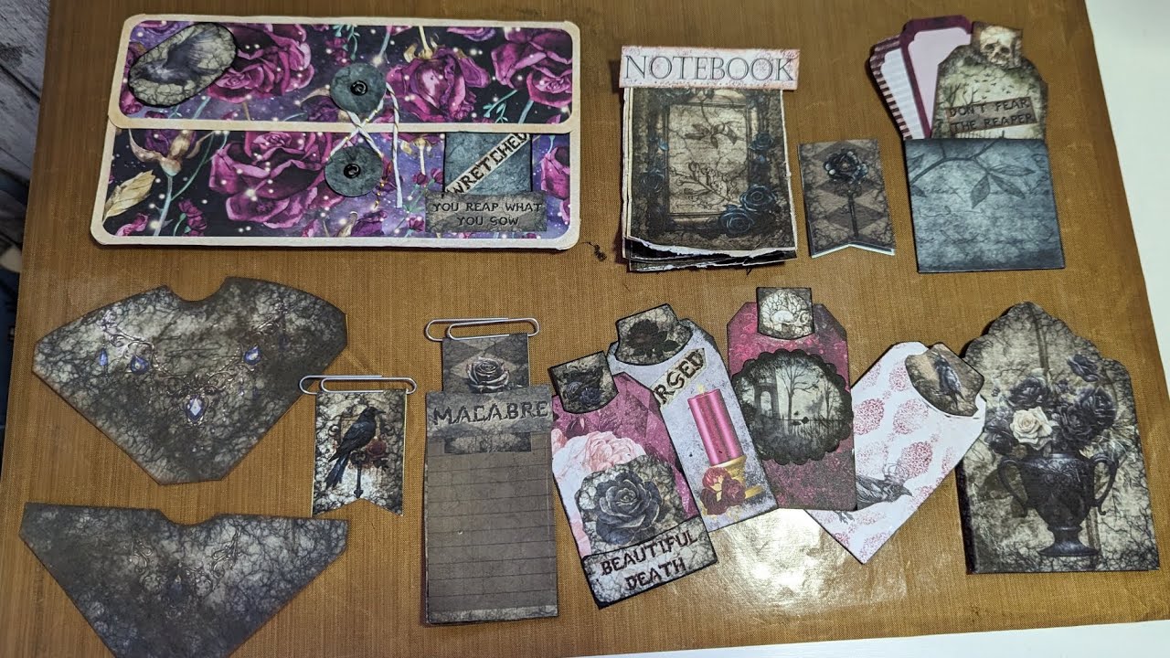 Gothic journal ephemera making so far...
