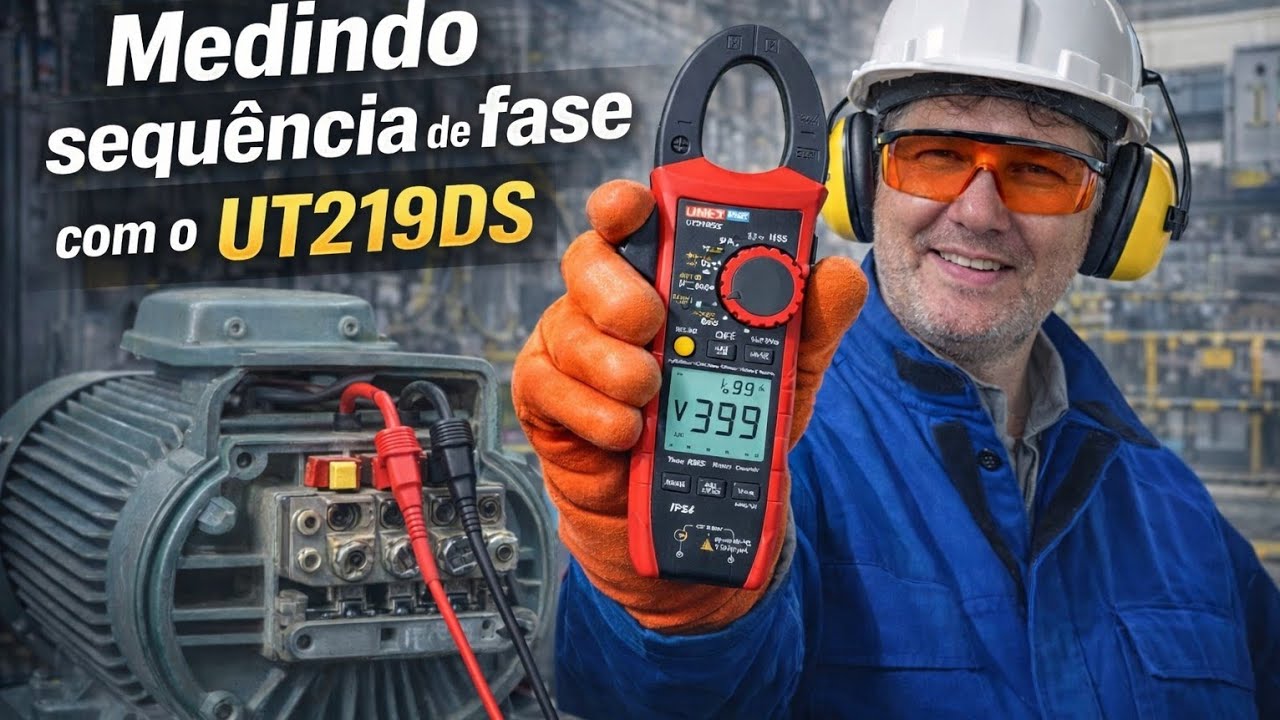 Como Medir Sequência de Fase em Barramento Trifásico c/ o Uni-T UT219DS, na Prática Industrial. 
