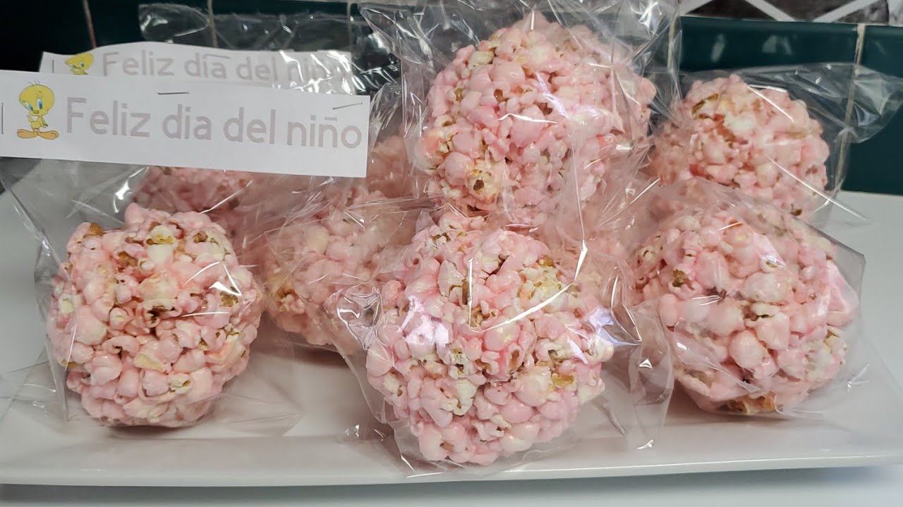 Bolas de palomitas para el dia del niño