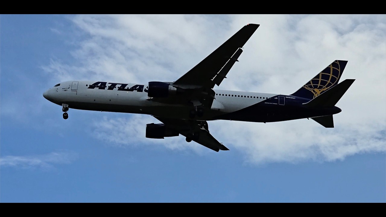 Atlas Air Boeing 767-31A Landing Darwin INT Airport Australia 🇦🇺.#goprohero11 #australia
