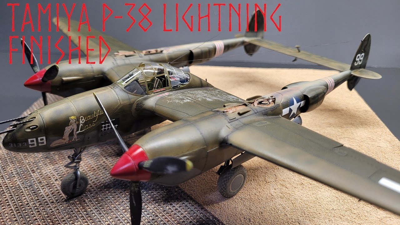 Tamiya 1/48 P-38 Lightning Painting and Weathering (Finished)