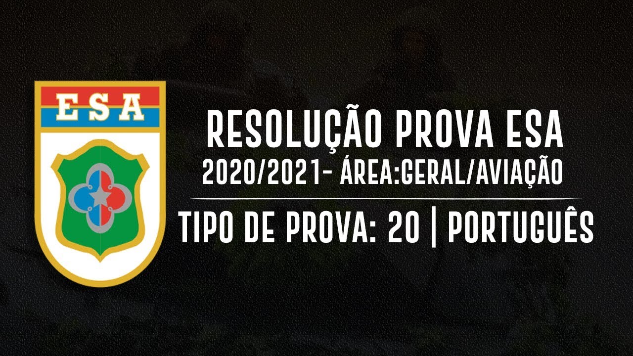 GABARITO PROVA DA ESA 2020/2021 | PORTUGUÊS