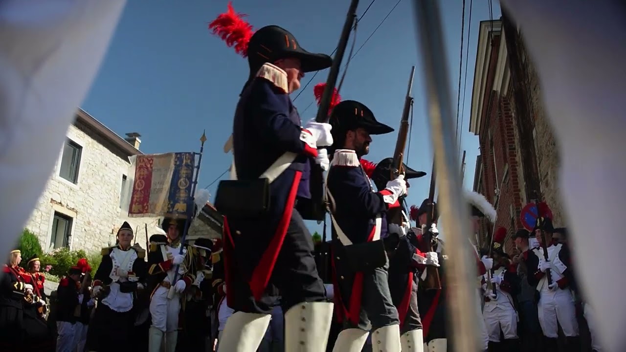 Marche Saint Roch et Saint Frégo Lausprelle 2023 8 Haie d'honneur d'Acoz